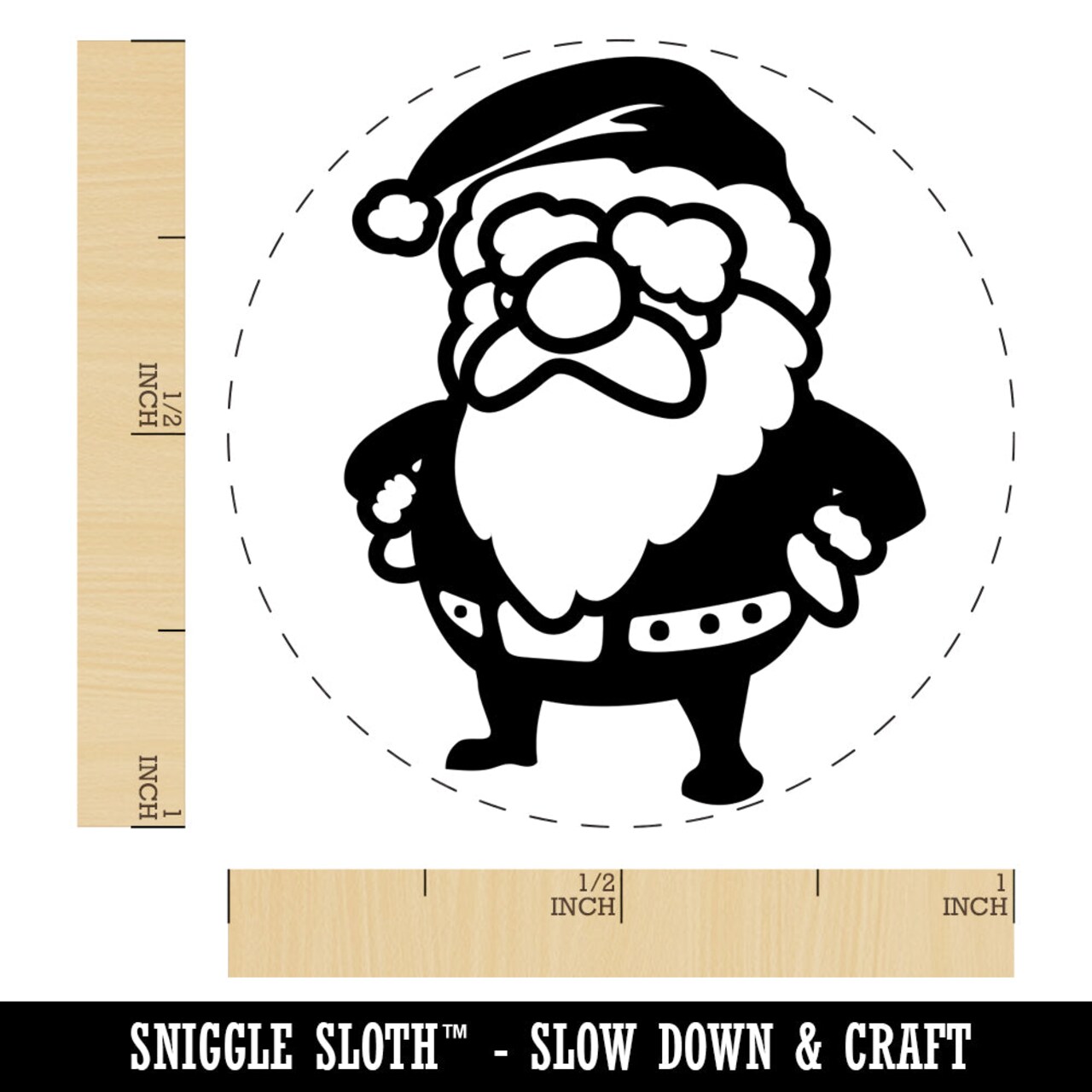 Cute Chibi Santa Claus Christmas Self-Inking Rubber Stamp for Stamping Crafting Planners
